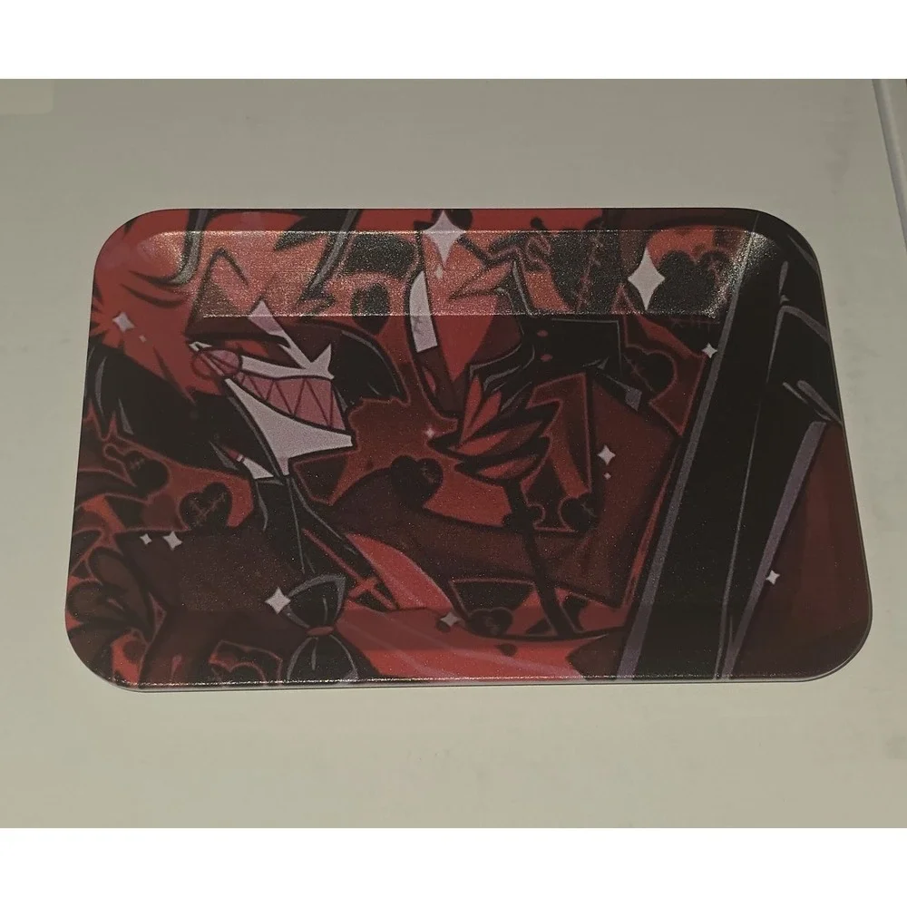 Alastor Small Metal Rolling Tray 7x5 Hazbin Hotel Utility Tin Valet Tray NEW